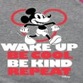 thumbnail image 3 of Disney - Wake Up, Be Cool, Be Kind, Repeat - Toddler & Youth Girls Raglan Graphic T-Shirt, 3 of 4