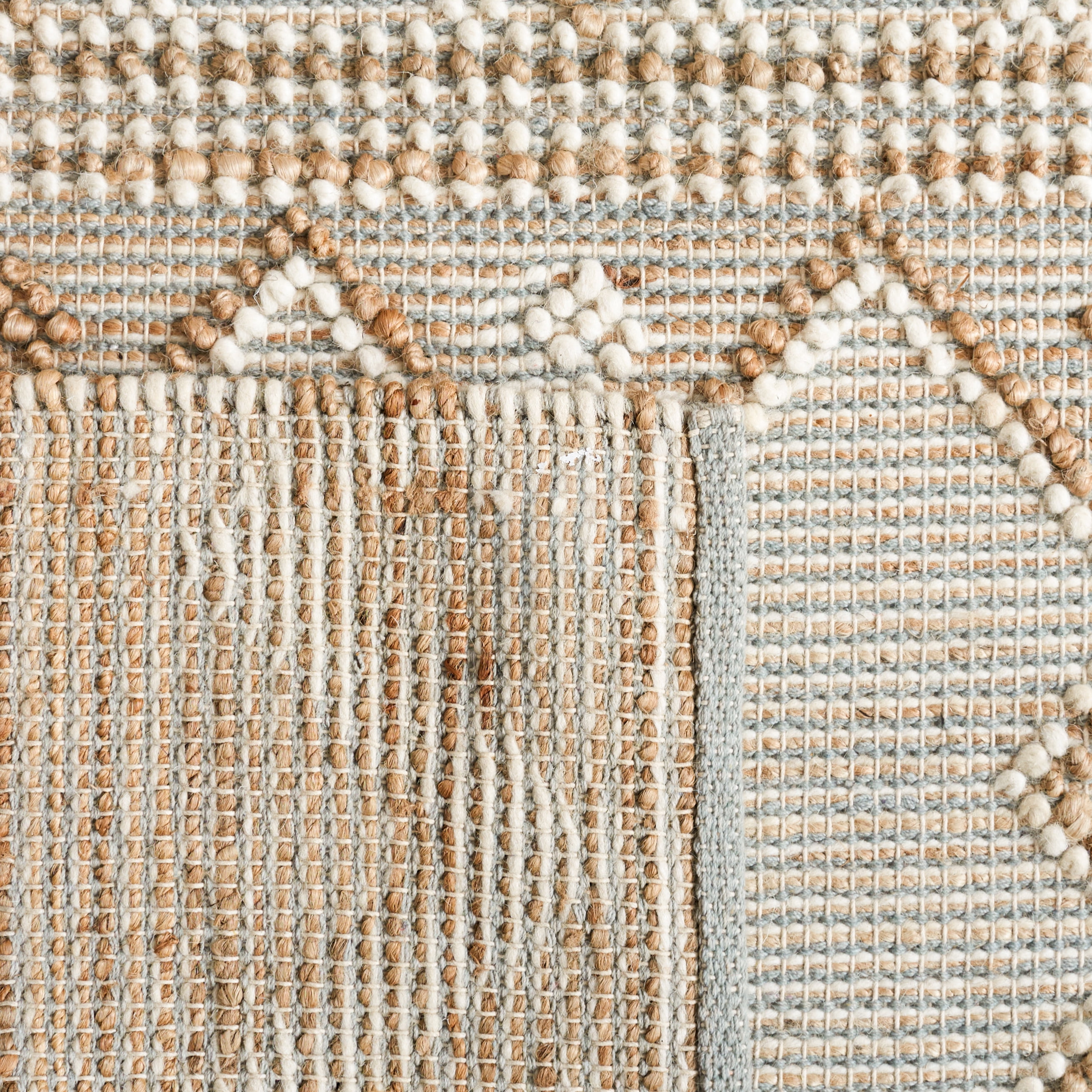 SAFAVIEH Natura Serenity Geometric Area Rug, Natural/Ivory, 6' x 6' Square