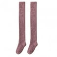thumbnail image 2 of yuksok Thigh High Socks Leg Warmers Winter Warm Costume Sleeping Socks Foot Wrap Boot Stockings over Knee Socks for Home Living Room Purple, 2 of 9