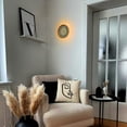 thumbnail image 4 of FSLiving Rechargeable Battery Operated Wall Sconces Cordless Motion Sensor Lamp Handcrafted Rattan High Quality Bamboo Art Ambient Lighting Fixture for Background Home Decor - 1 Pack, 4 of 7