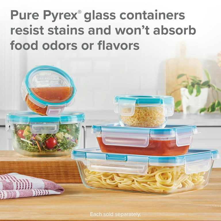 Pyrex Snapware Total Solution 4 Cup Glass Food Storage with Write