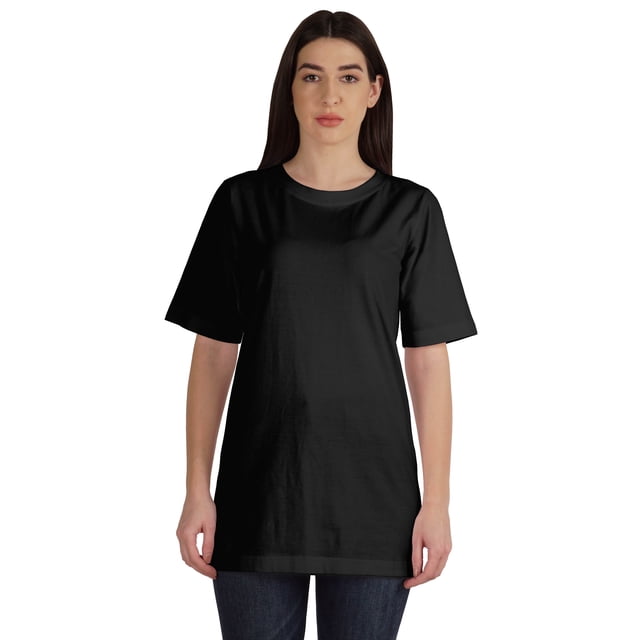 Inkmeso T-Shirt Basique en Coton à Col Rond pour Femmes Coupe Ample Décontractée Long pour Entraînement