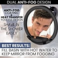 thumbnail image 2 of MIRRORVANA Fogless Shower Mirror for Shaving with Razor Holder, Upgraded Suction, Anti Fog Shatterproof Surface and 360° Swivel, 8-Inch, 2 of 6