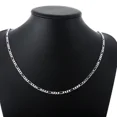 thumbnail image 4 of 40-75cm 925 Silver 4mm Figaro Chain Necklace For Women Men Long Necklace Hip Hop Jewelry Gift, 4 of 5