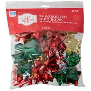 Holiday Time Assorted Traditional Gift Bows, 24 Count