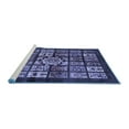 thumbnail image 2 of Ahgly Company Machine Washable Indoor Rectangle Abstract Blue Modern Area Rugs, 4' x 6', 2 of 4