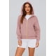 thumbnail image 5 of Sudadera PRETTYGARDEN con cierre y capucha, manga larga, rosa polvoriento, talla S, 5 of 7