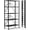 Black, variant on 5 Tier Foldable Storage Shelves, Expandable Folding Pantry Shelf with Wheels, Changeable into 2 Shelf Units, Collapsible Storage Rack Metal Shelves for Kitchen, Room, Garage, White