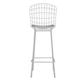 thumbnail image 6 of Madeline 41.73" Barstool, Set of 2 in Silver and White, 6 of 6