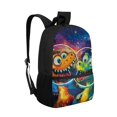 thumbnail image 2 of Uourmeti Astronaut Dino Duo Backpack for Work Travel, Durable High Quality Daypack Smooth Zippers School Bookbag, 2 of 6