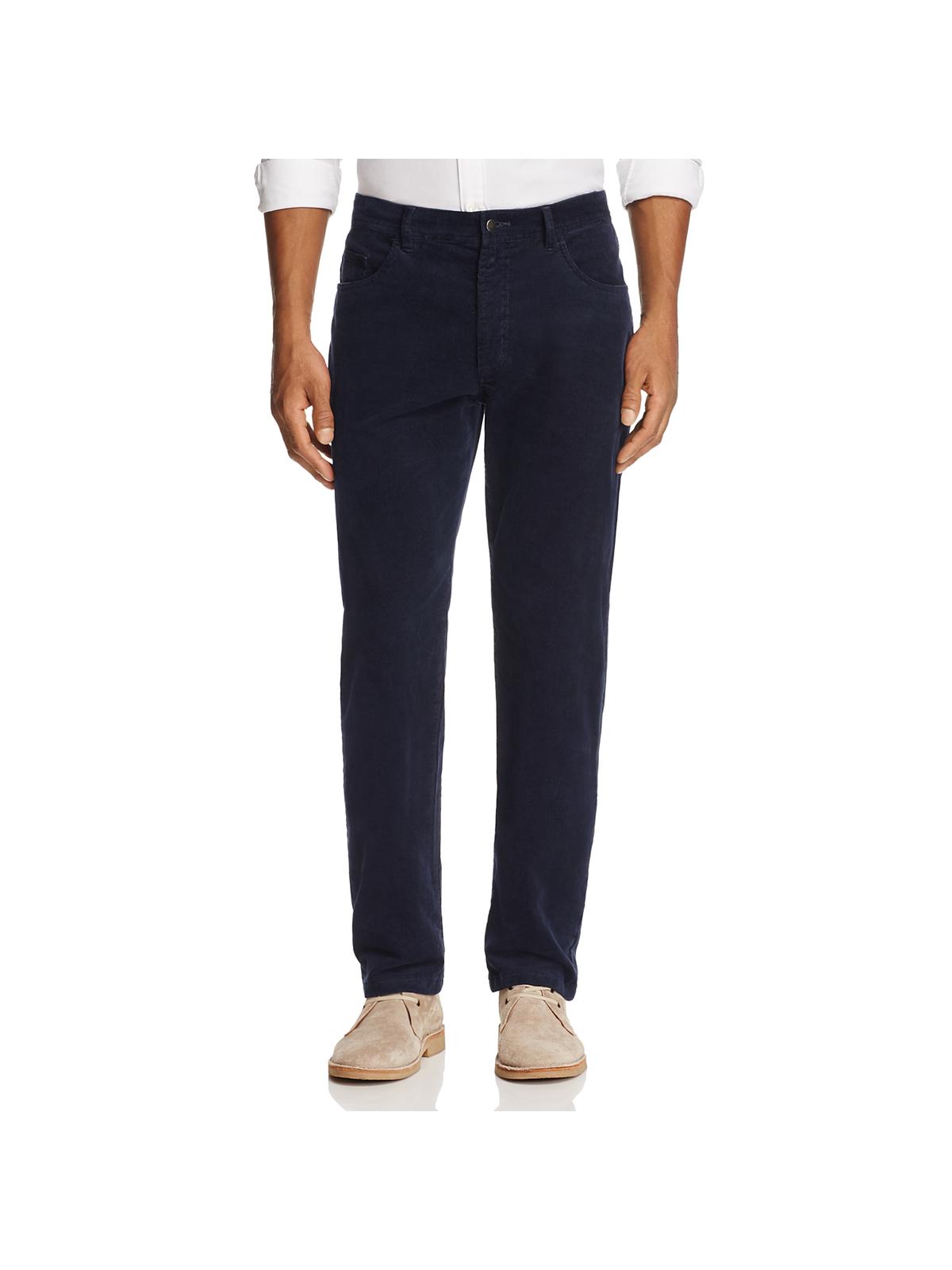 The Men's Store Mens Solid Straight Leg 