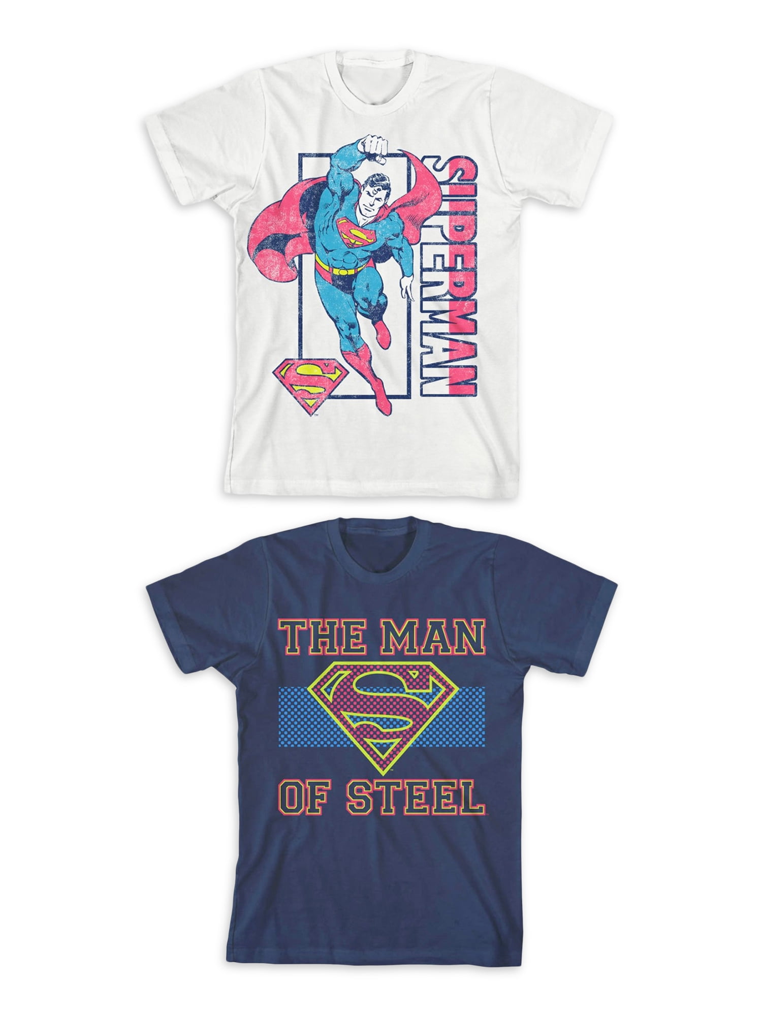 DC COMICS TRUNK LTD SUPERMAN MAN OF STEEL BLK KIDS T-SHIRT YOUTH 14/16 NEW 