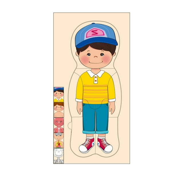 Rompecabezas De Madera De Mi Cuerpo, Juego De Anatomía Para Niño Y Niña, Herramientas De Enseñanza De Conciencia De órganos Corporales Para Niños Y Niñas