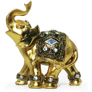 Gold Elephant Statue Figurines Home Decor,Good Luck Elephant Gifts for Mom  & Women,Elephant Decorations,Table Centerpiece 