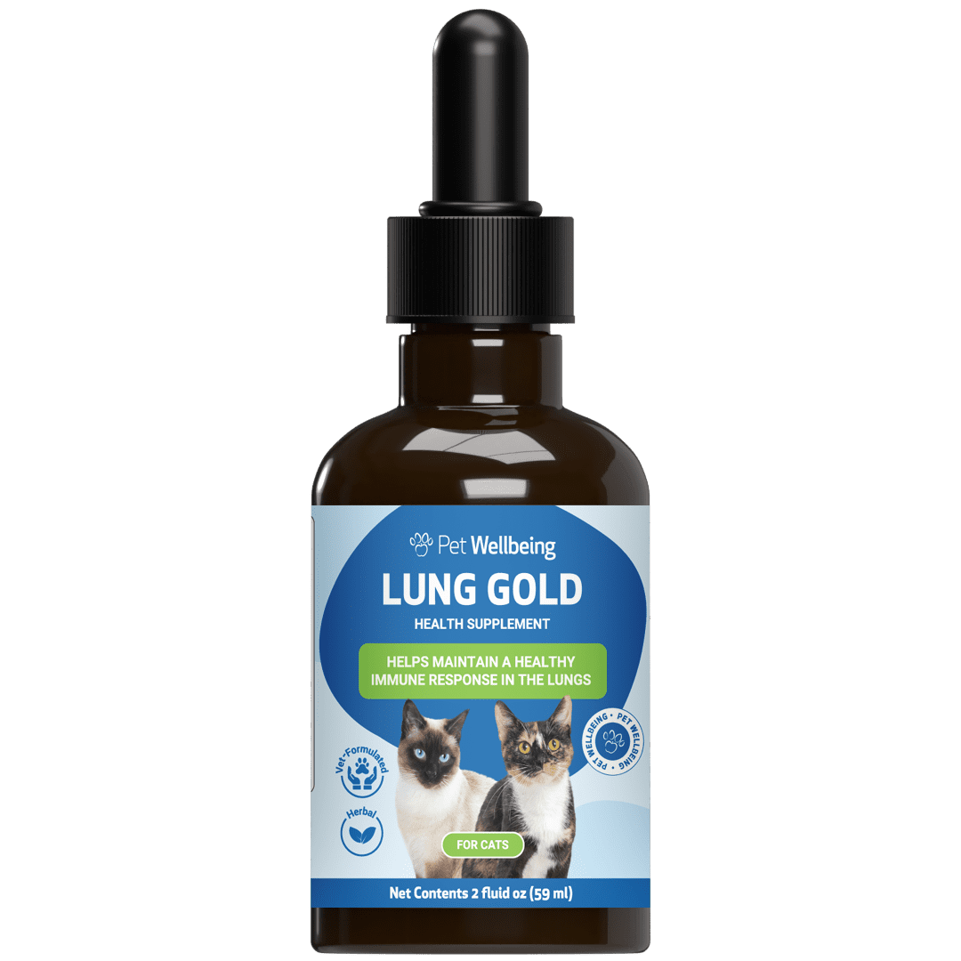 Pet Wellbeing Natural Cat Immune Booster for Lung Infections - Lung Gold 2oz (59ml)