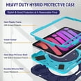 thumbnail image 2 of Case for iPad Mini 7th/6th Generation 8.3 inch 2024/2021, 360 Degree Rotating Hand Grip Shockproof Cover with Shoulder Strap, NavyBlue Blue, 2 of 7