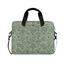 FORMRS 16" Laptop Sleeve Bag Carrying Case with Handle Travel Shoulder Briefcase, Retro Green Abstract