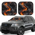thumbnail image 2 of Picia Molten Lava Abstract Flow 2 Piece Car Windshield Sun Shade Foldable | Foldable Sun Shield for Front Window Blocks UV Rays and Keeps Your Vehicle Cool-Small, 2 of 7