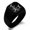 Black, variant on Stainless Steel Letter L Initial Floral Monogram Engraved Engraved Square Flat Top Biker Style Polished Signet Ring