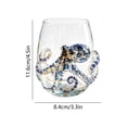 thumbnail image 3 of Yardvibe Artisanal Blue Ringed Octopus Glassware, Handcrafted 3D Octopuses Stemless Wine Glasses, Marine Animal Bar Glass, Coastal Home Decor Gift for Ocean Lovers (3D), 3 of 6