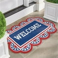thumbnail image 4 of Patriotic Door Mat - 15.7 x 27.5 Inch 4th of July Outdoor Rug - Non- Memorial Day & Independence Day Decor for Front Porch, Yard & Garden - Red White & Blue Housewarming Gift, 4 of 8