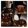 thumbnail image 3 of Fermentation Jar,Traditional Vintage Ceramics Kimchi Jar With Lid,for WideFermention Sauerkraut,Kimchi,Pickles Preservation [Energy Class A], 3 of 7