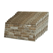 IZODEKOR 3D Wall Panels Lycia Effect - Cladding, Stone Look, Styrofoam Facing for Living Room, Kitchen, Bathroom, Balcony, Bedroom, Back of Counter | Old Castle (10 x Panels) - Covers 53 sq ft SL-1907