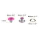 thumbnail image 2 of 100 Juegos Ojales Kit Metal Ojales 4mm 0.16 Ojal Herramienta para Zapatos Ropa Cinturón Bolsa Bricolaje Proyecto, Fucsia, 2 of 7