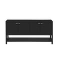 thumbnail image 5 of GZXS Modern Entryway Console Table with 4 Doors and Storage, 59.6" Sofa Table to Organize Hallway Clutter, MDF Foyer Cabinet with Bottom Display Shelf (Black), 5 of 8