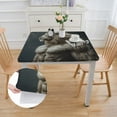 thumbnail image 2 of Awypu Majestic Lion Square Tablecloth 100% Polyester Fiber 52*52, 2 of 8