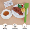 thumbnail image 5 of 2pcs Kitchen Cooking Silicone Spatula Set Heat Resistant Turners Scraper Cooking Utensils Green, 5 of 7