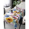 thumbnail image 6 of Hummingbird Table Cloth, Waterproof Tablecloth for Rectangle Tables, Spring Farmhouse Oil Painting Sunflowers Reusable Washable Fabric Table Cover for Restaurant Kitchen Dining Tables 60"x120", 6 of 9