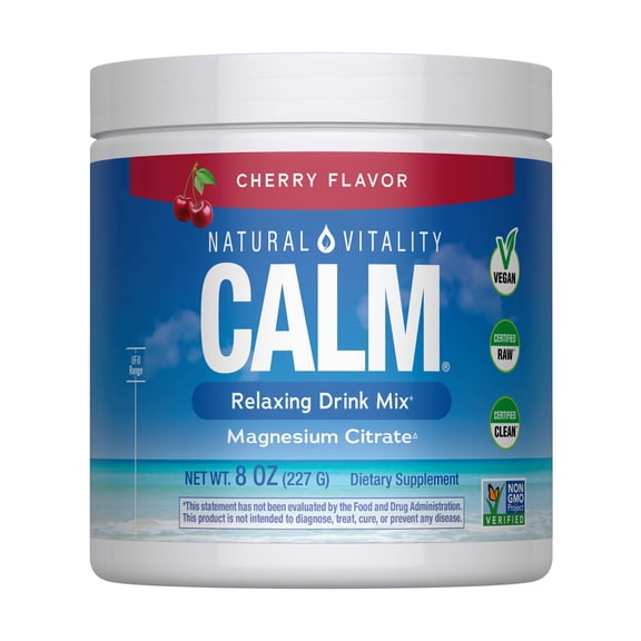 CALM Magnesium Powder | Cherry Flavored |  8 oz | by Natural Vitality