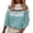 Blue, variant on Chiccall Womens Casual Lightweight Vintage Fair Isle Sweater Raglan Sleeve Crew Neck Knitted Pullover Comfy Warm Fall Tops