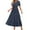 ZA-Navy-wedding guest dresses, variant on Wiyuqeen Maxi Dresses for Women V Neck Short Sleeve A Line Dresses Solid Smocked Tiered Dresses Lightweight Summer Holiday Dresses