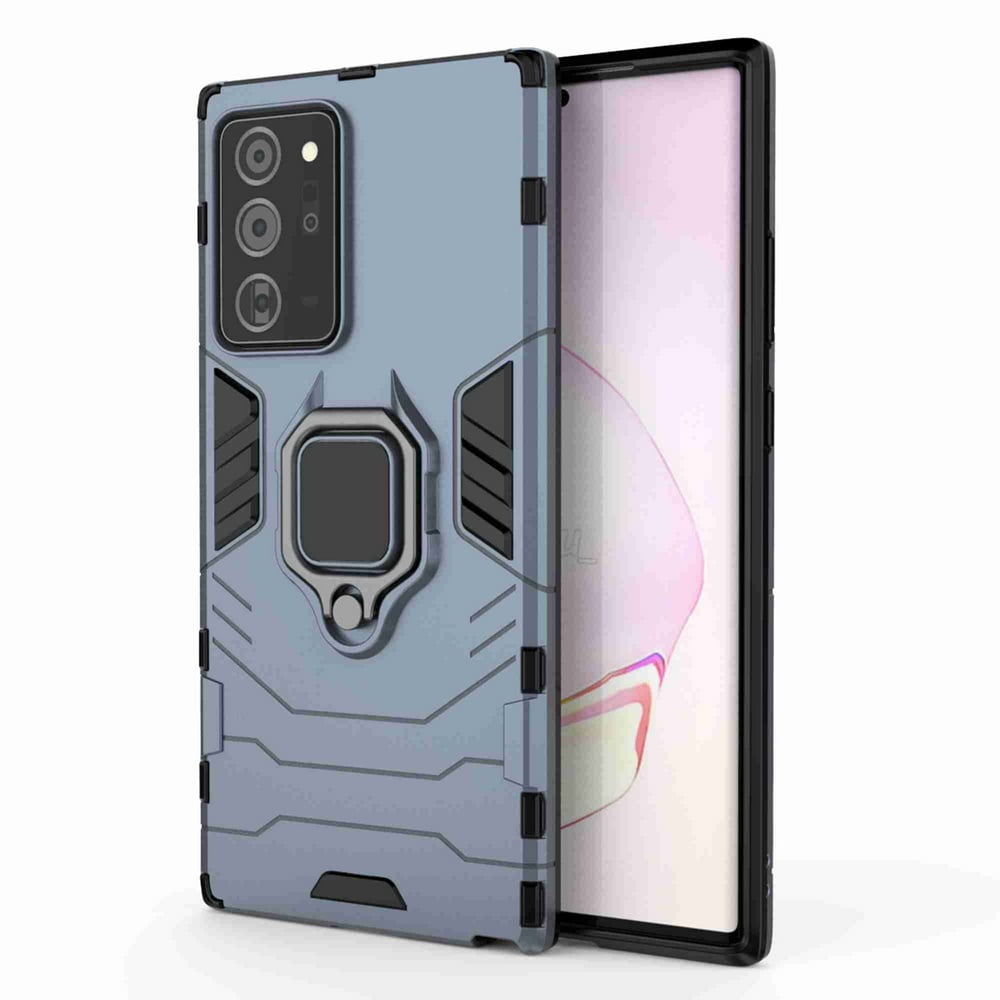 Dteck Shockproof Case For Galaxy Note 20 Ultra, Rotating Ring Armor