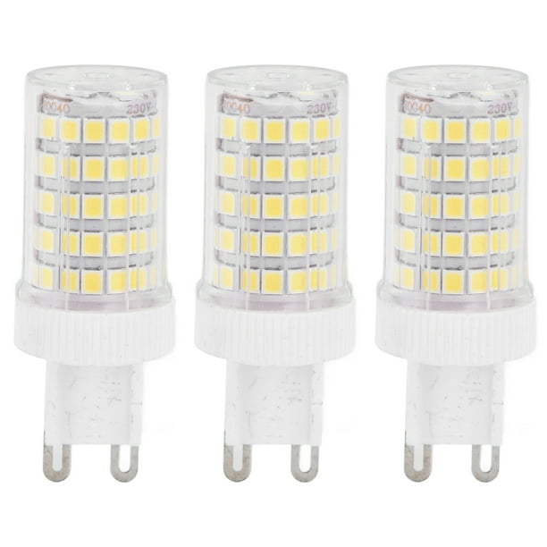 3 bombillas LED G9 2835, 10 W, 1000 lm, ángulo de 360 grados, de cerámica, para interiores, hogares y cocinas