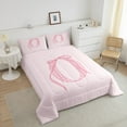 thumbnail image 3 of Erosebridal Bowknot Comforter Sets Twin Size for Teens, Initial O Letter Comforters & Duvets, Monogrammed Decor, Reversible 2pcs, 3 of 8