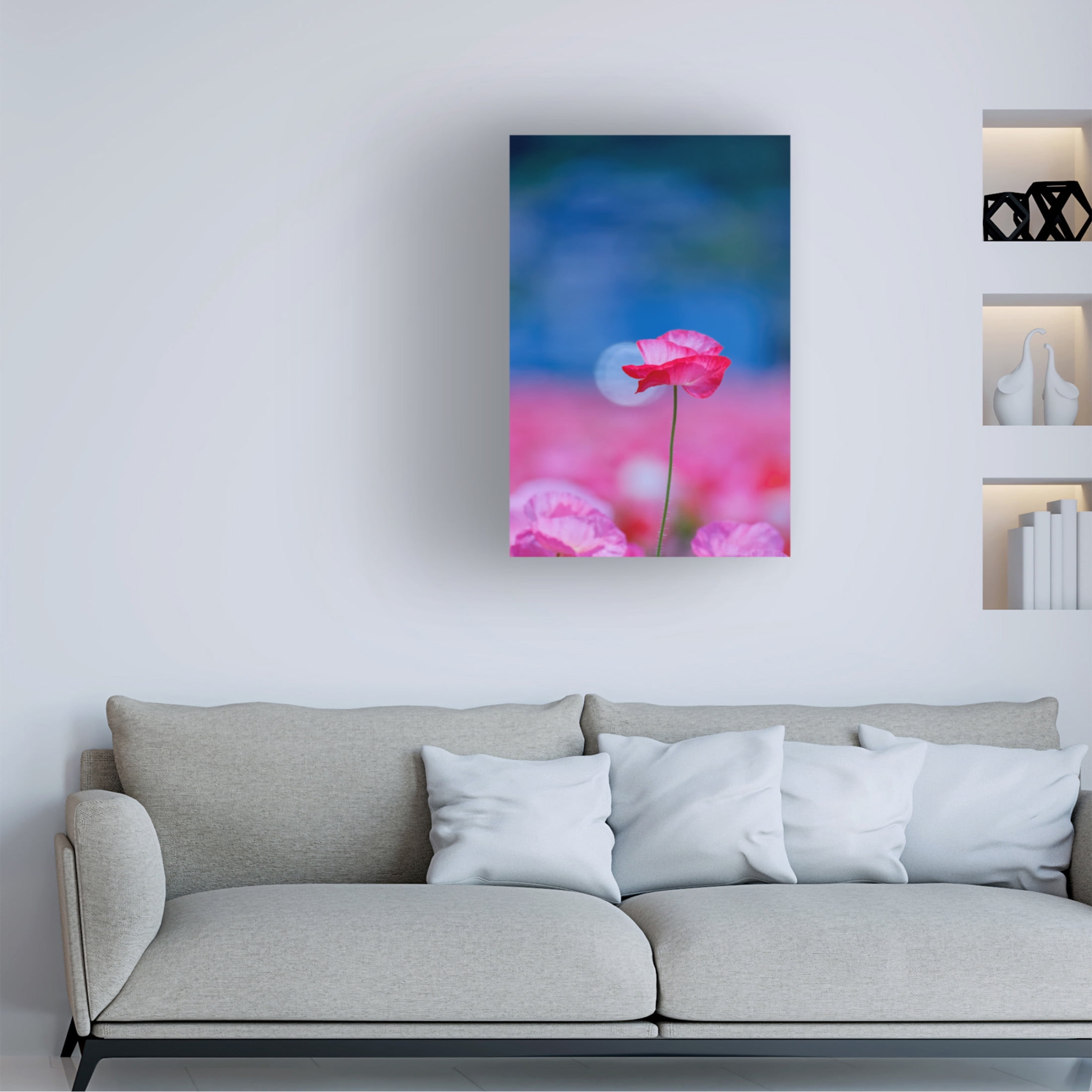Trademark Fine Art Chisho Nakada  Pink Floral Canvas Wall Art