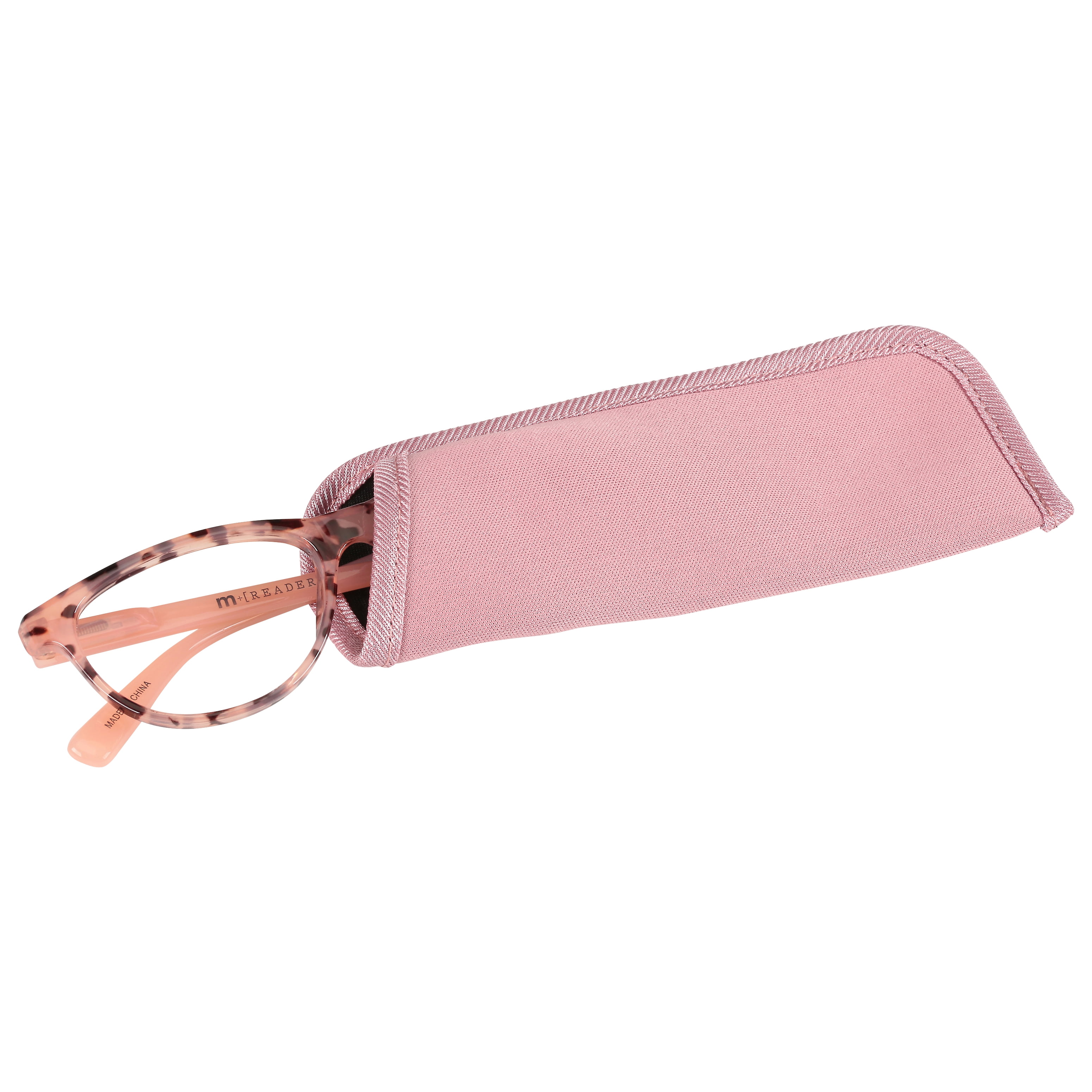 M+ Womens Cateye Plastic Reading Glasses Blhtt 1.50 Jessie in Tortoise with Pink Temples