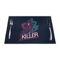 thumbnail image 1 of XMXY Woven Placemats Set of 4 PCS, E-Sports Neon Logo Table Mats Washable Heat Resistant Placemats, 1 of 6