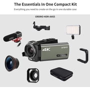 ORDRO 4K Video Camera AX65 Camcorder 12x Optical Zoom Vlogging Digital Camers for Live-streaming