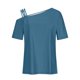 thumbnail image 5 of Camiseta de Manga Corta Sexy de Moda 2024, Camiseta Casual de Manga Corta, 95% Poliéster 5% Blusa de Spandex para Mujeres, Top de Verano de Lavado de Manos, 5 of 7