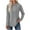 Gray, variant on qucoqpe Womens Trendy Elegant Long Sleeve Hoodie Lightweight Casual Solid Side-Buttons Hooded Blouse Soft-Brushed Sweatshirts for Women