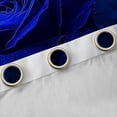 thumbnail image 4 of Feelyou Blue Rose Flower Blackout Curtains Set of 2 (52x84 Each), Romantic Valentines Day Window Curtains, Teens Adult Women Men Curtains and Drapes, Blackout Curtains Room Decor, 4 of 6