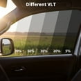 thumbnail image 2 of Película de Tinte para Ventanas de Coche Nano Cerámico Único Bargains VLT 13% IRR 62% UVR 95% Negro Cromado 6.56ft x 15.7inch Película de Privacidad 2mil PET 1 Pc, 2 of 7