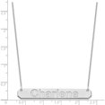 thumbnail image 3 of Custom Personalized 10K White Gold Large Polished Arial Rounded Bar Necklace 10k White Gold: Jewelry by Sweet Pea - Made in USA, 3 of 5