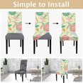 thumbnail image 4 of Printed Dining Room Chair Covers Set of 6, Stretch Kitchen Chair Covers Washable Parsons Chair Slipcover Removable Dining Chair Protectors for Hotel,Ceremony(Yellow Flower), 4 of 6