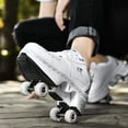 thumbnail image 4 of TAILORIA Patins à Roulettes 2-en-1 à Quatre Roues Unisexes Patins à Roulettes Chaussures de Patinage Détachables Espadrilles pour Enfants avec Roues, 4 of 6