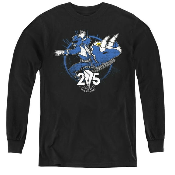 Power Rangers - Blue 25 - Youth Long Sleeve Shirt - Small